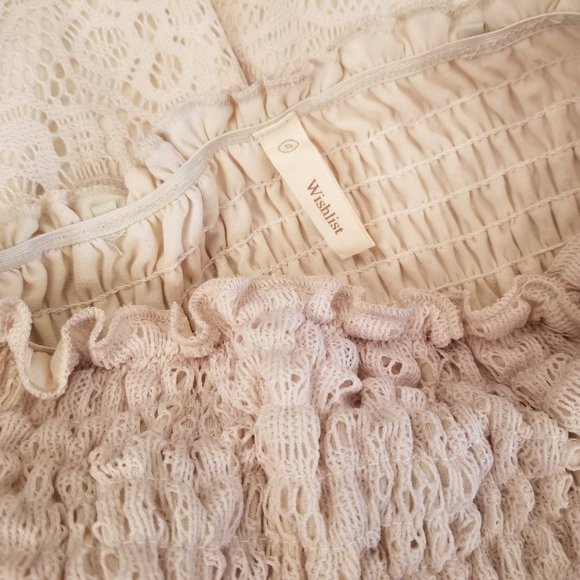 Wishlist Women's Size Small Cream Lace Strapless Boho Maxi Dress * Brand NEW - Picture 7 of 10